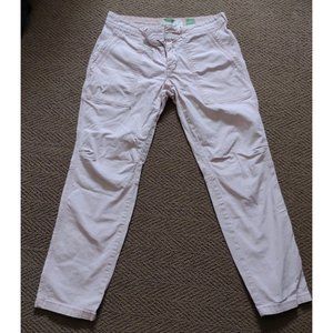 Anthropologie Pink Skinny Pants, size 27 The Wanderer, button missing